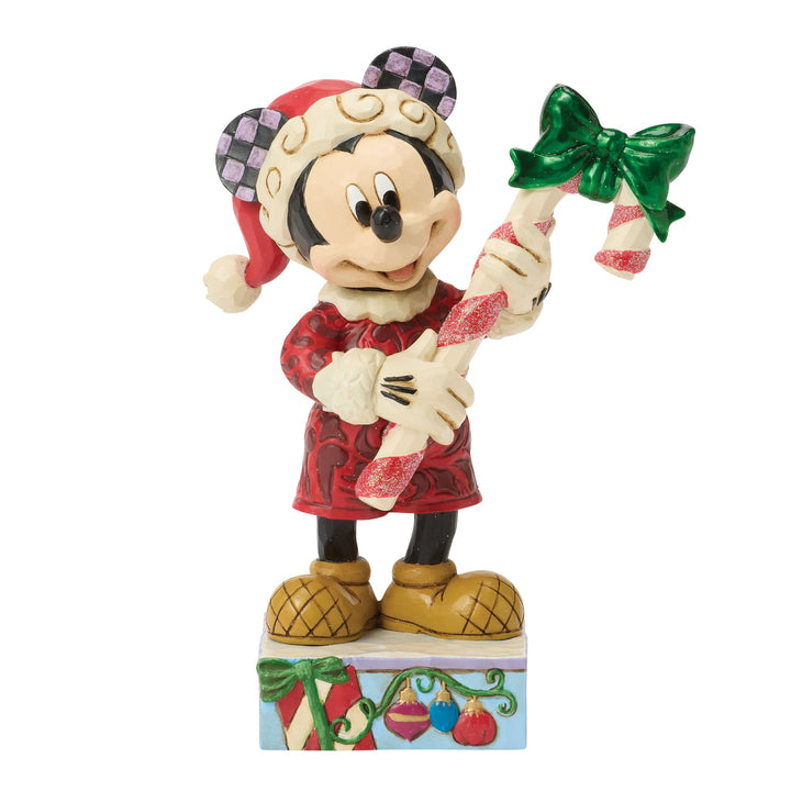 Disney Traditions | Mickey with Candy Cane | Figurine