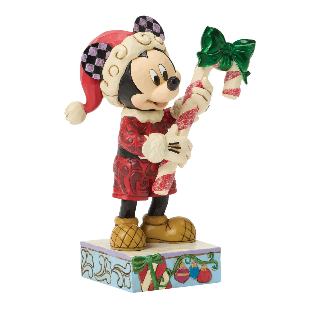Disney Traditions | Mickey with Candy Cane | Figurine