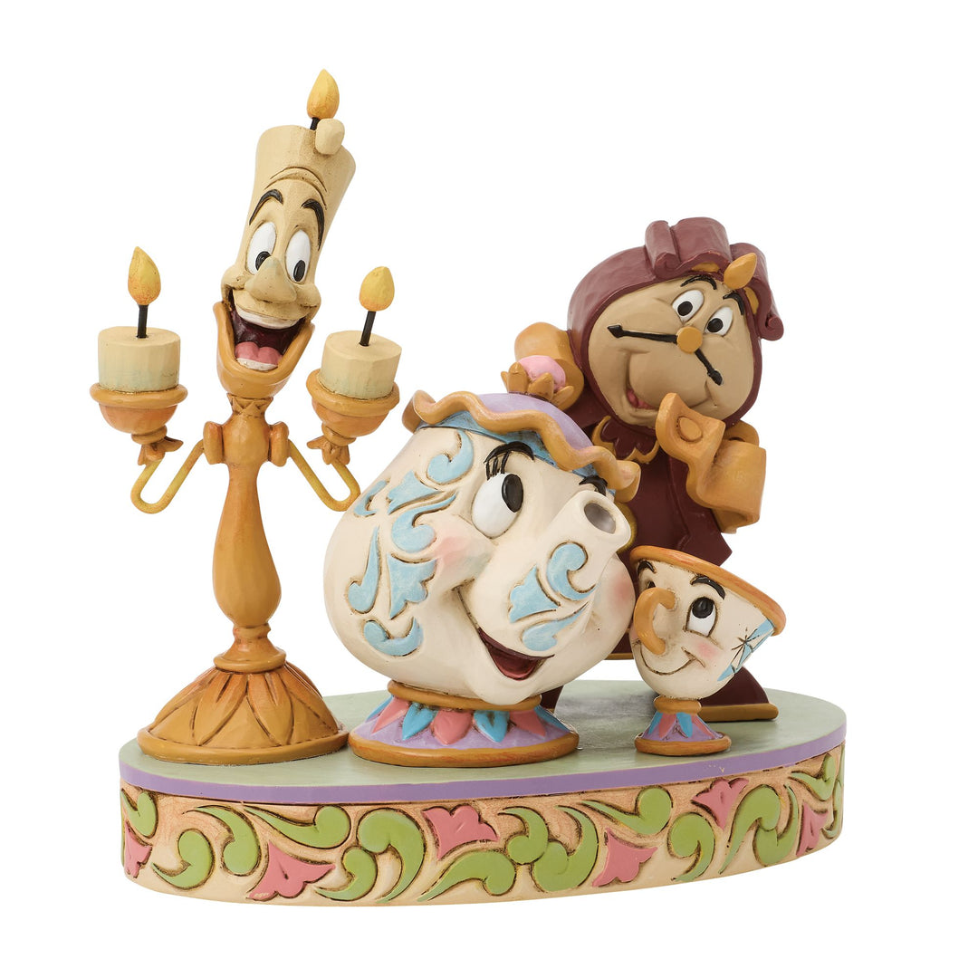 Disney Traditions | Lumiere Mrs Potts Cogsworth | Figurine