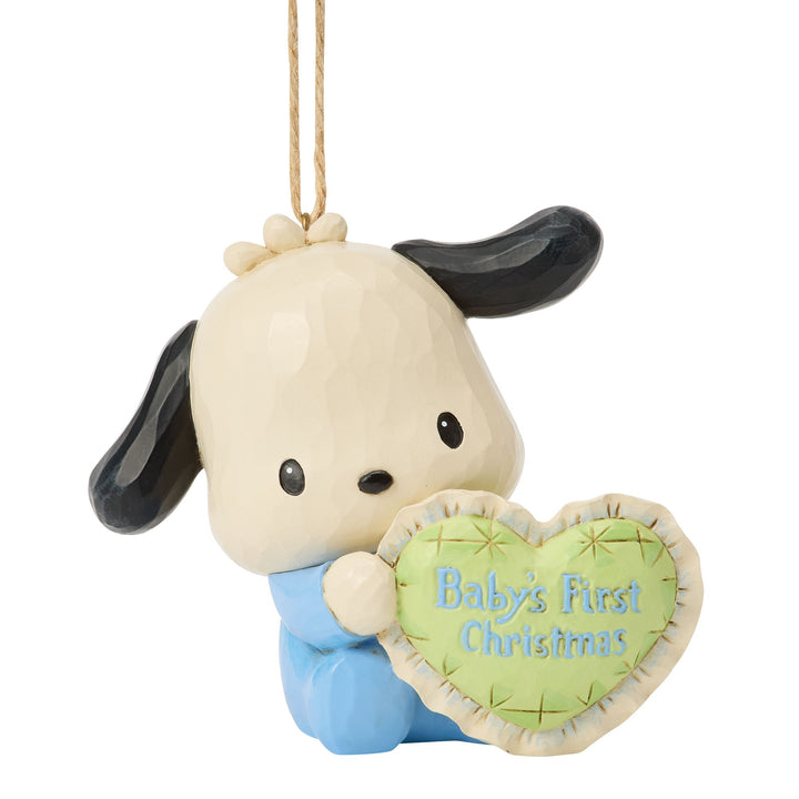 Sanrio by Jim Shore | Pochacco Baby's First Ornament | Hanging Ornament