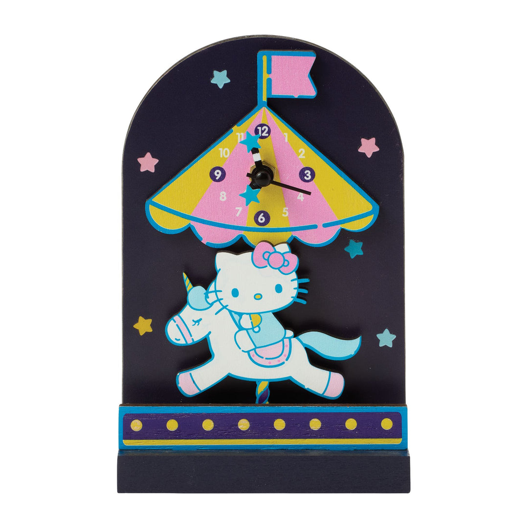 Allen Designs Sanrio | Hello Kitty Carousel Desk Cloc | Desk Clock Wood