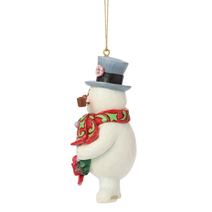 Frosty the Snowman by Jim Shore | Frosty Dated 2026 Wreath H/O | Hanging Ornament