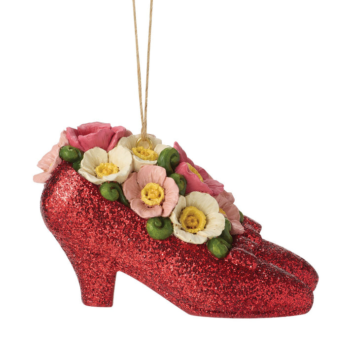 Wizard of Oz by Jim Shore | Ruby Slippers with Poppies H/O | Hanging Ornament