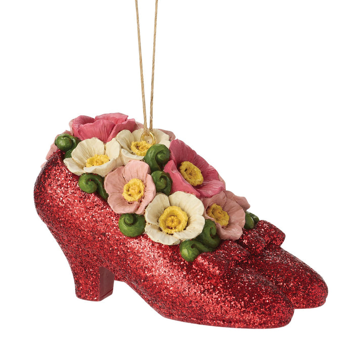 Wizard of Oz by Jim Shore | Ruby Slippers with Poppies H/O | Hanging Ornament