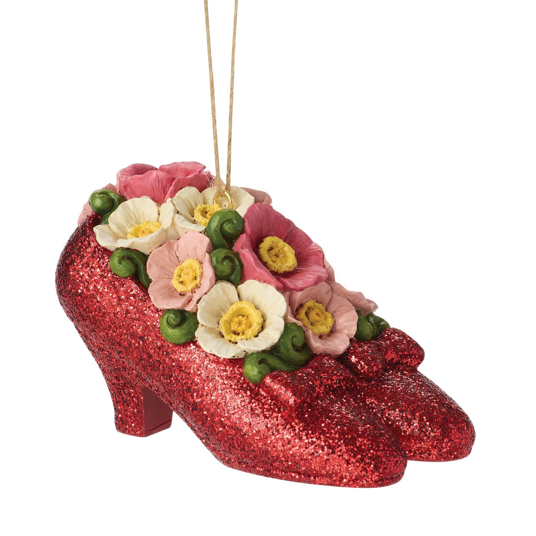 Wizard of Oz by Jim Shore | Ruby Slippers with Poppies H/O | Hanging Ornament