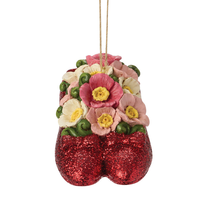 Wizard of Oz by Jim Shore | Ruby Slippers with Poppies H/O | Hanging Ornament