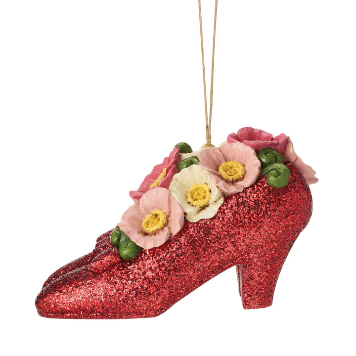 Wizard of Oz by Jim Shore | Ruby Slippers with Poppies H/O | Hanging Ornament
