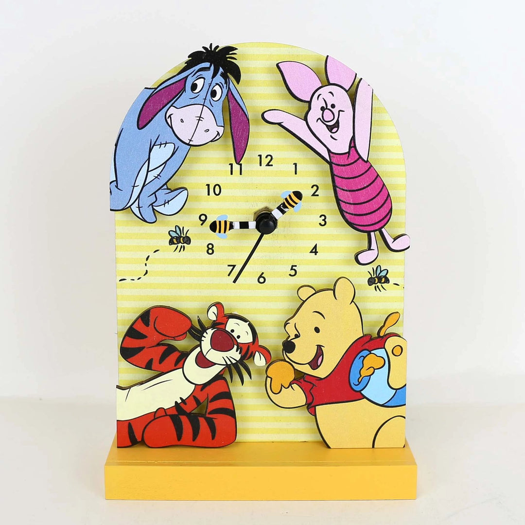Allen Designs Disney | Winnie the Pooh Friends Clock | Desk Clock Wood