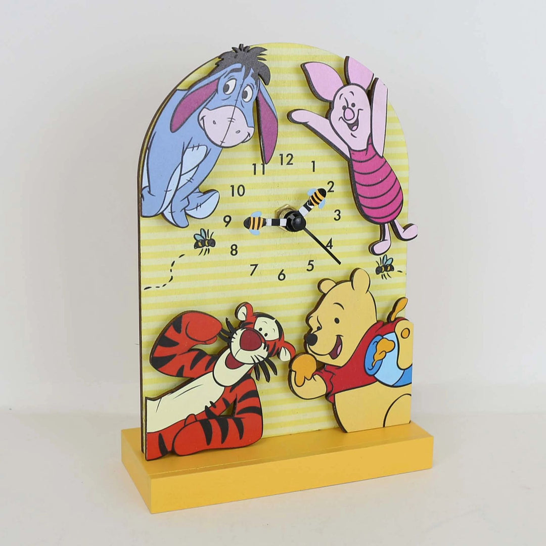 Allen Designs Disney | Winnie the Pooh Friends Clock | Desk Clock Wood