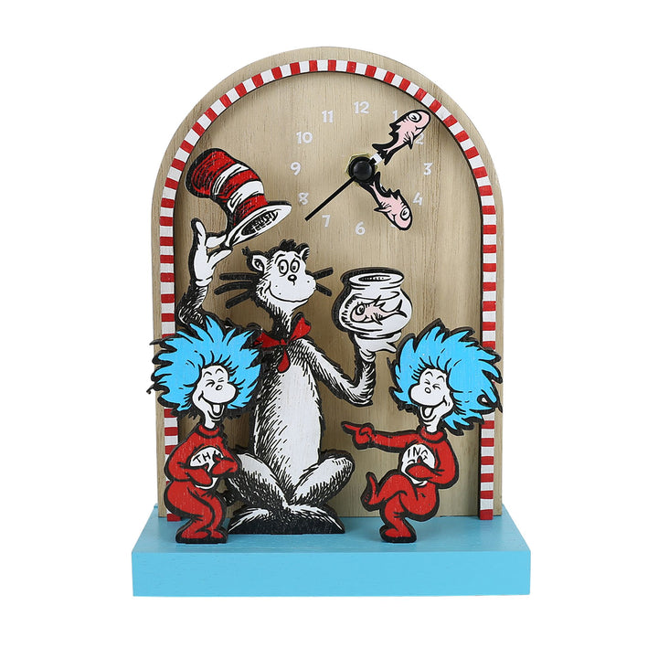 Allen Seuss | Cat in the Hat Desk Clock | Desk Clock Wood