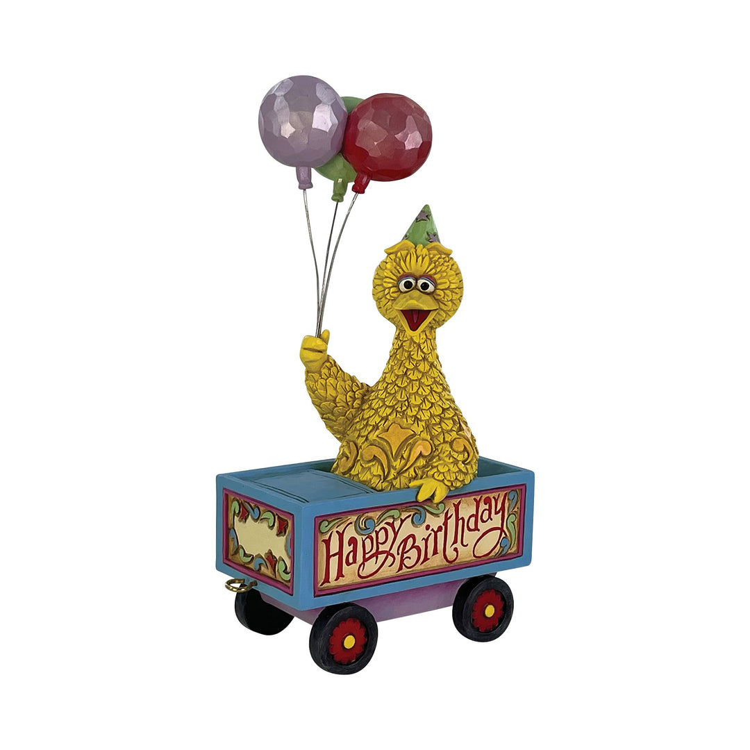 Sesame Street by Jim Shore | Big Bird Birthday Train Fig | Figurine