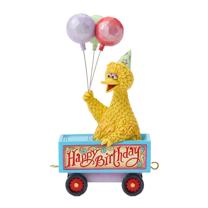 Sesame Street by Jim Shore | Big Bird Birthday Train Fig | Figurine