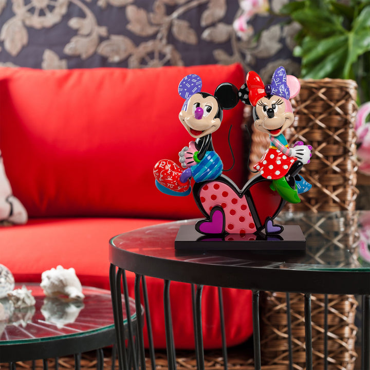 Disney Britto | Mickey and Minne on Heart | Figurine