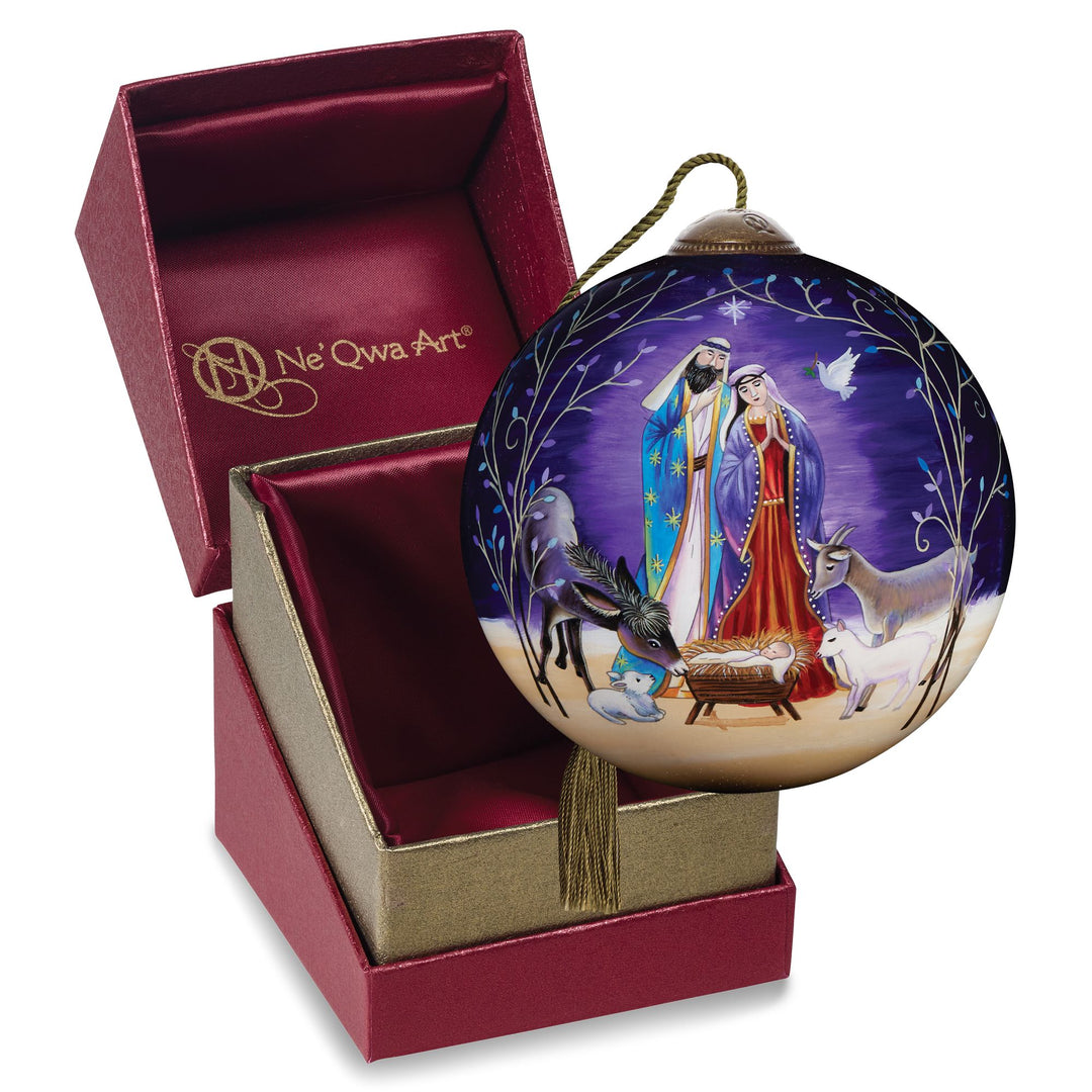 Ne’Qwa Ornaments | Behold The Newborn King Orn | Hanging Ornament