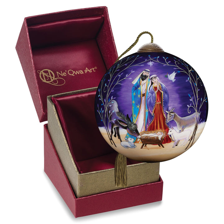 Ne’Qwa Ornaments | Behold The Newborn King Orn | Hanging Ornament