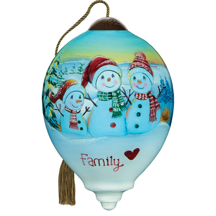 Ne’Qwa Ornaments | Family Is The Heart Xmas Orn | Hanging Ornament