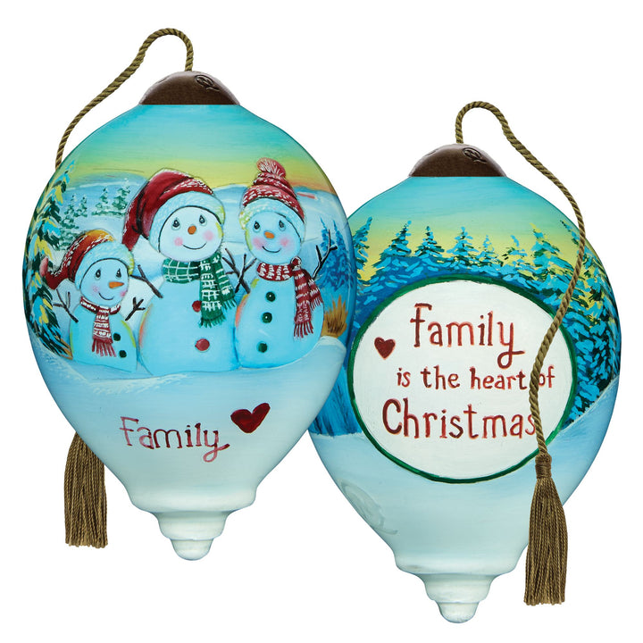 Ne’Qwa Ornaments | Family Is The Heart Xmas Orn | Hanging Ornament