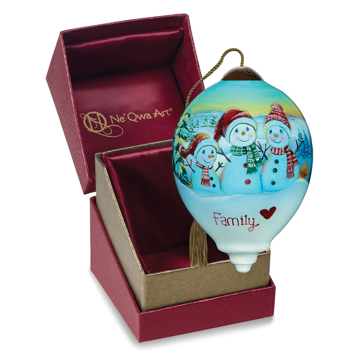 Ne’Qwa Ornaments | Family Is The Heart Xmas Orn | Hanging Ornament