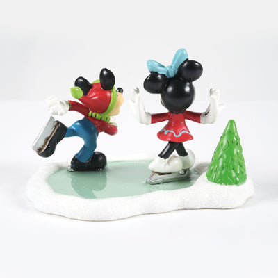 Disney Village | Mickey & Minnie Go Skating | Village Figures