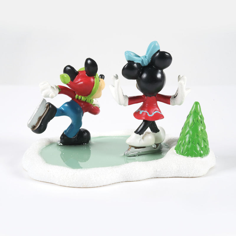 Disney Village | Mickey & Minnie Go Skating | Village Figures