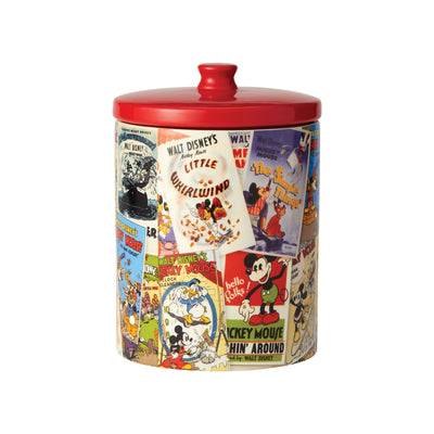 Disney Ceramics | Mickey Mouse Poster Collage | Cookie Jar