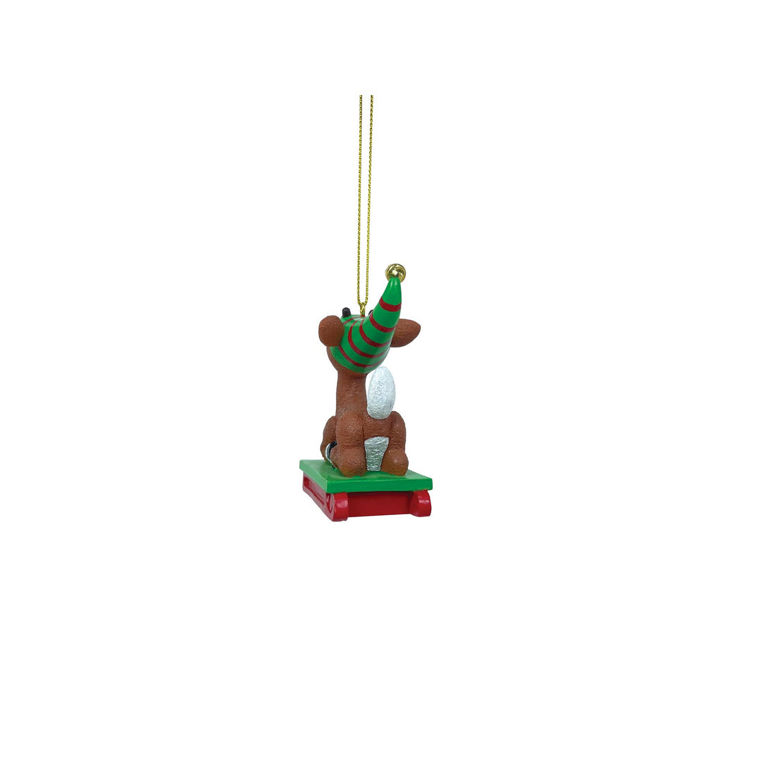 Rudolph | Rudolph Sledding | Hanging Ornament