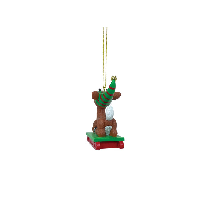 Rudolph | Rudolph Sledding | Hanging Ornament