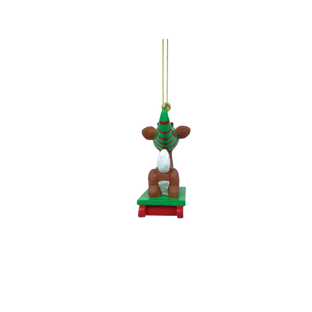 Rudolph | Rudolph Sledding | Hanging Ornament