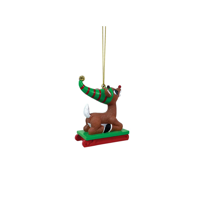 Rudolph | Rudolph Sledding | Hanging Ornament