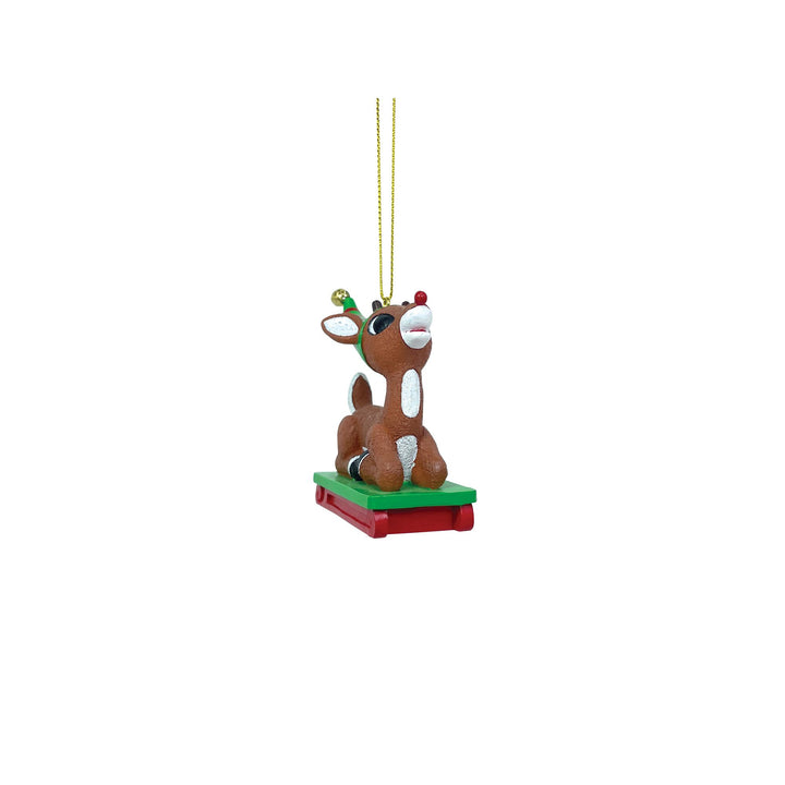 Rudolph | Rudolph Sledding | Hanging Ornament