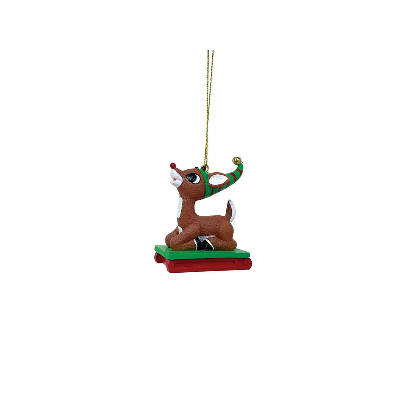 Rudolph | Rudolph Sledding | Hanging Ornament