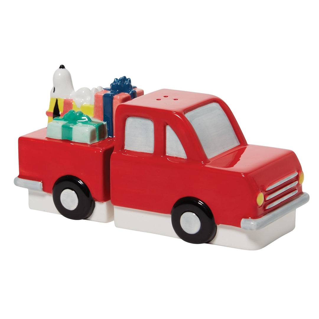 Peanuts Ceramics | Snoopy Red Truck | Salt and Pepper