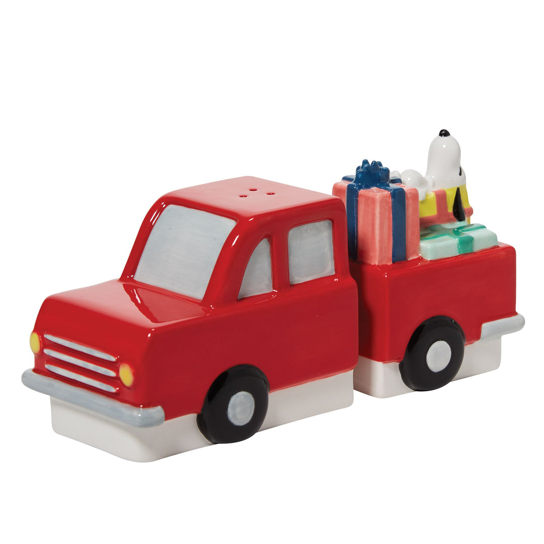 Peanuts Ceramics | Snoopy Red Truck | Salt and Pepper