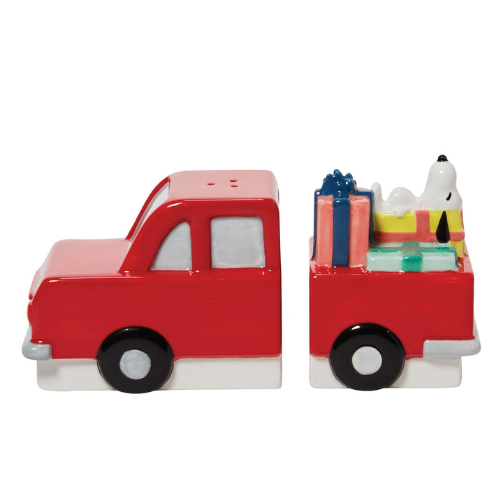 Peanuts Ceramics | Snoopy Red Truck | Salt and Pepper